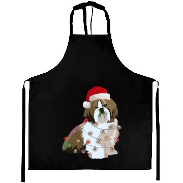 Discover Shih Tzu Christmas Lights Xmas Dog Lover Aprons