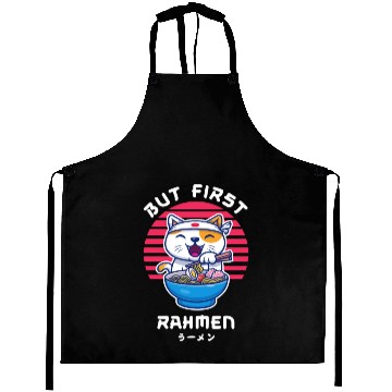 Discover But First Ramen Cat Japan Kawaii Aprons