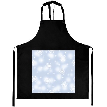 Discover Blue White Snowflakes Pattern Aprons