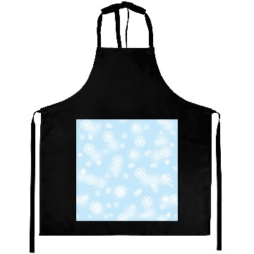 Discover Blue Snowflakes Pattern Aprons