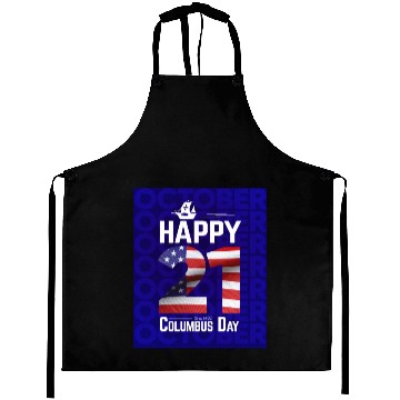 Discover Columbus Day Since 1492 Christopher Columbus Aprons