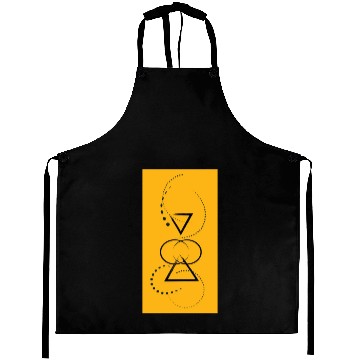 Discover Yellow Love Pattern Aprons