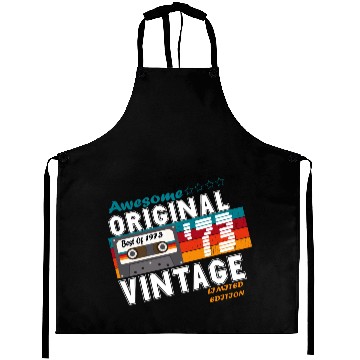 Discover 1973 Vintage Birthday Vintage Gift Retro Aprons