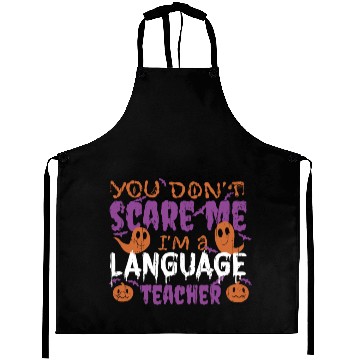 Discover Ghost Pumpkin Language Teacher Halloween Aprons
