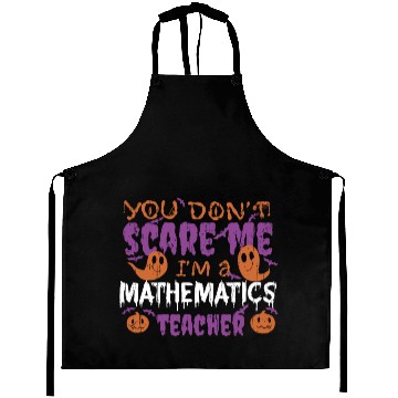 Discover Ghost Pumpkin Mathematics Teacher Halloween Aprons