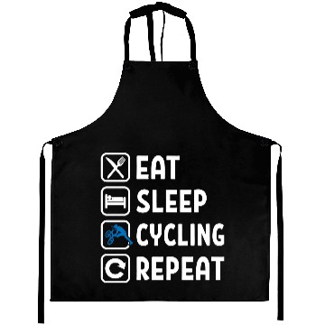 Discover Eat Sleep Cycling Repeat Aprons
