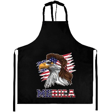 Discover American Bald Eagle Mullet Merica Bird Of Prey Aprons