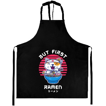 Discover But First Ramen Cat Japan Kawaii Aprons