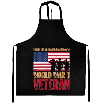 Discover Proud Veteran Granddaughter Aprons