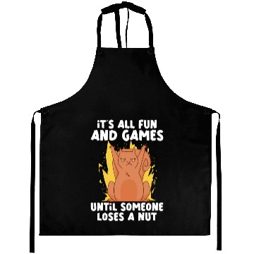 Discover Funny Squirrel Fan Squirrel Lover Chipmunk Addict Aprons