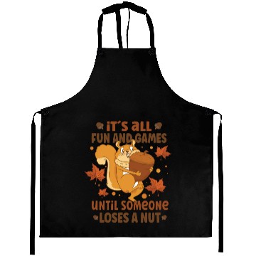 Discover Funny Squirrel Fan Squirrel Lover Chipmunk Addict Aprons