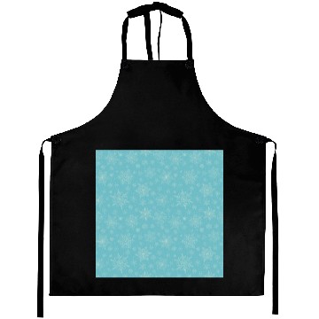 Discover Teal Snowflakes Pattern Aprons