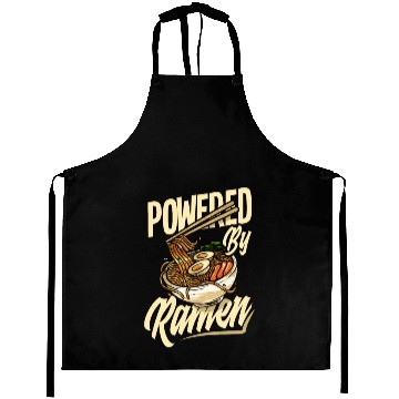 Discover Powered By Ramen Funny Ramen Lover Gift Aprons