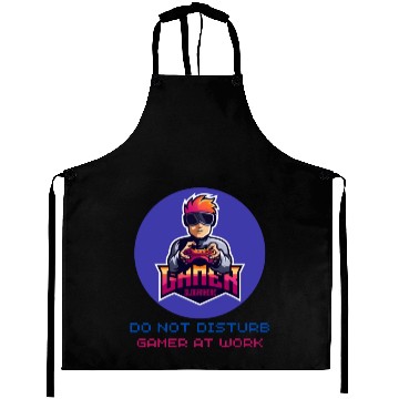 Discover Do Not Disturb Gamer At Work-Gaming Lover Aprons