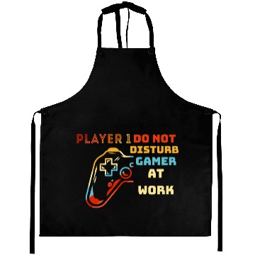 Discover Do Not Disturb Gamer At Work-Gaming Lover Aprons