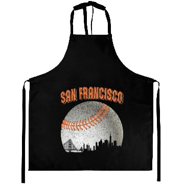 Discover San Francisco Vintage Skyline Baseball For Gameday Aprons
