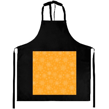 Discover Orange Snowflakes Pattern Aprons