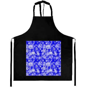 Discover Navy Blue White Snowflakes Pattern Aprons