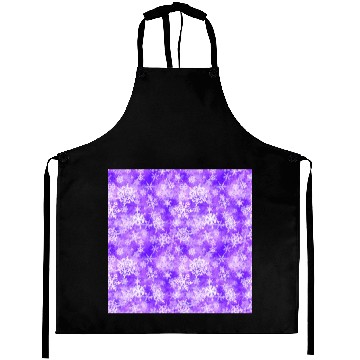 Discover Purple White Snowflakes Pattern Aprons