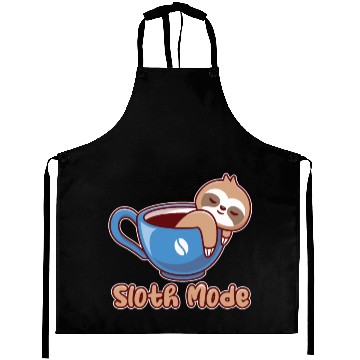 Discover Funny cute lazy sloth coffee design for cool sloth Aprons