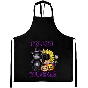 Discover Follow Your Dreams - Black Cat Jack-O-Lantern Aprons