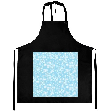 Discover Pretty Blue Snowflakes Pattern Aprons
