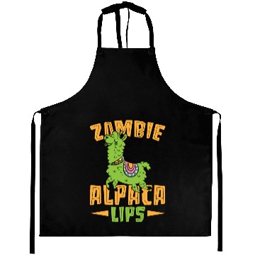 Discover Zombie Alpacalips Llama Lover Alpaca Whisperer Aprons