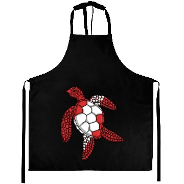 Discover Scuba Diver Red White Flag Turtle Scuba Diving Aprons