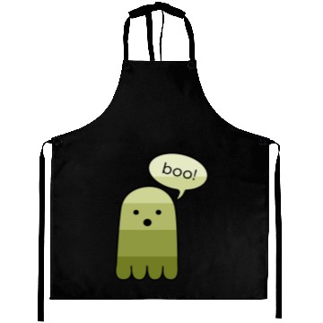 Discover Olive Green Boo Ghost Halloween Aprons