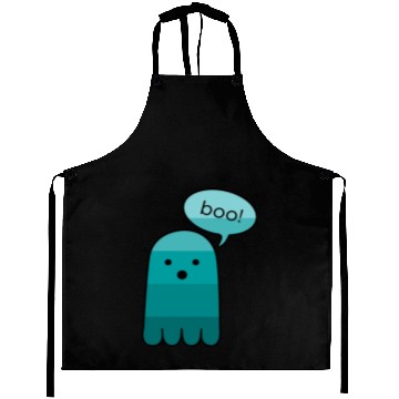 Discover Persian Green Boo Ghost Halloween Aprons