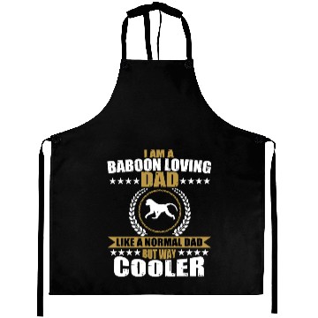 Discover Baboon Loving Dad For Men Aprons