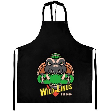 Discover Skating Crocodile by Wild Linus Germany Aprons