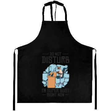 Discover Working Busy Cat Employee Cat Owner Worker Aprons