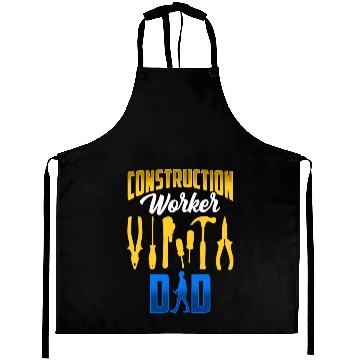 Discover Construction Worker Dad Teamwork Site Aprons