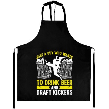 Discover Fantasy Football Player Drinking Draft Kickers Aprons