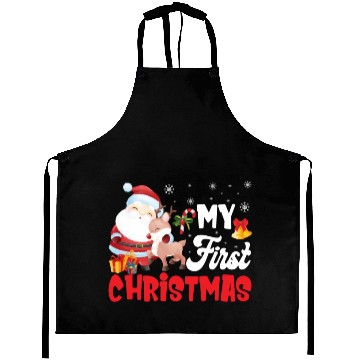 Discover My First Christmas Newborn Baby Aprons