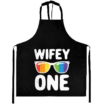 Discover Wife One Funny Lgbt Lesbian Couple LGBT Pride Gay Aprons