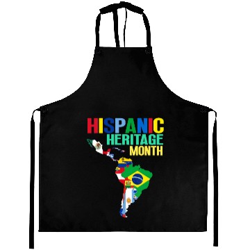 Discover Hispanic Heritage Month Latin Countries Map Flags Aprons