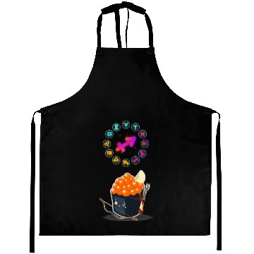Discover Japanese Sushi Funny Sagittarius Zodiac Sushi Pun Aprons