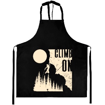 Discover Climbing Mountaineering Climber Mountains Hiking Aprons