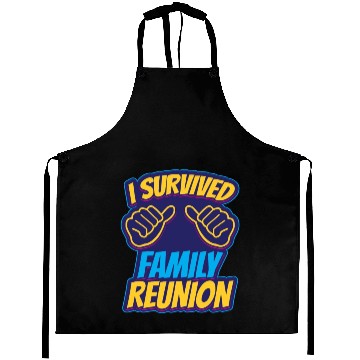 Discover I Survived Family Reunion Families Gathering Aprons