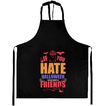 Discover Halloween friends funny gift Aprons