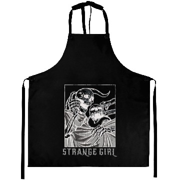 Discover Skeleton Bones Tarot Card Occult Strange Gothic Aprons