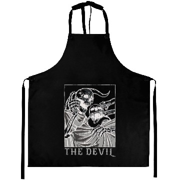Discover Skeleton Bones Tarot Card Occult Devil Gothic Aprons
