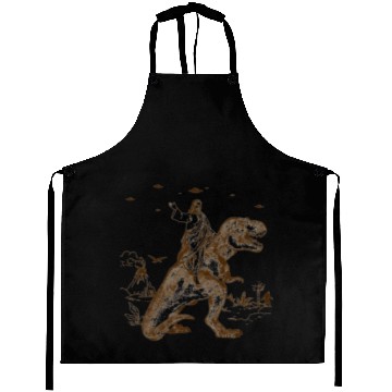 Discover Jesus Riding a Dinosaur Aprons