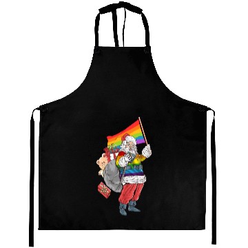 Discover LGBTQ Santa Claus Christmas Rainbow Aprons