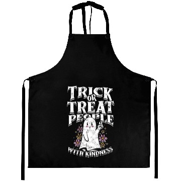 Discover Trick or treat people with kindness - cute ghost Aprons