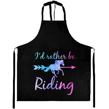 Discover ID RATHER BE RIDING Horse Lover Funny Equestrian Aprons
