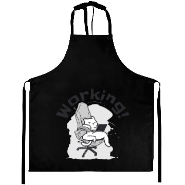 Discover Working Cat Busy Cat Owner Professional Worker Aprons