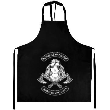 Discover Born as Valkyrie Thor Odin Valhalla Viking Aprons